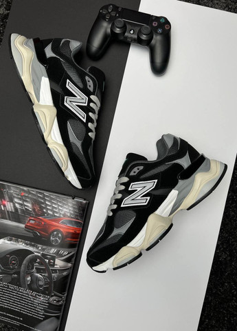 Черные демисезонные кроссовки мужские, вьетнам New Balance 9060 Black Silver