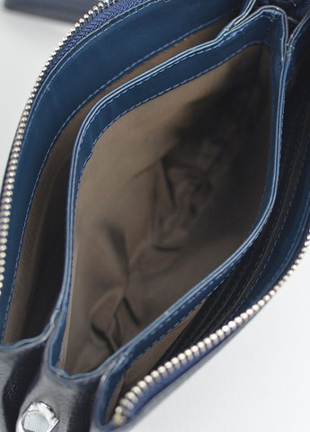 Синий маленький мужской кожаный клатч кошелек на молнии с петлицей на запястье, клатч из натур. кожи No Brand (266914601)