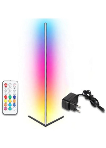 Лампа-торшер RGB кутова з пультом 1,2 м No Brand (267810630)