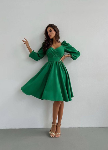 Зелена жіноча сукня костюмка No Brand