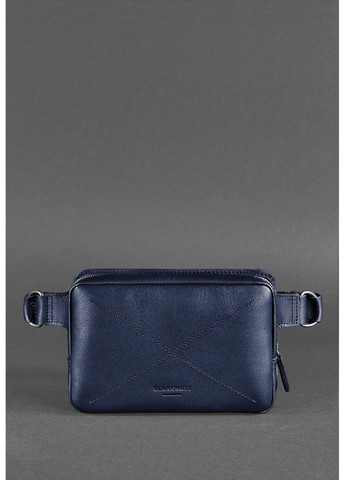 Кожаная поясная сумка Dropbag Mini темно-синяя bn-bag-6-navy-blue BlankNote (264478310)