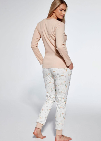 Комбинированная пижама женская 351 emy s beige/ecru Cornette