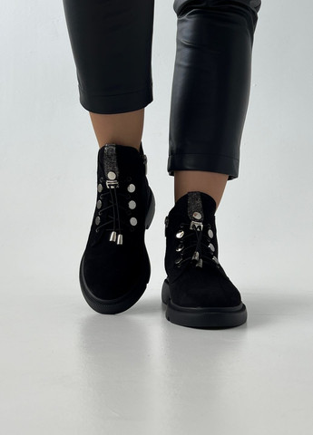 Детские черные осенние кэжуал ботинки для девочки