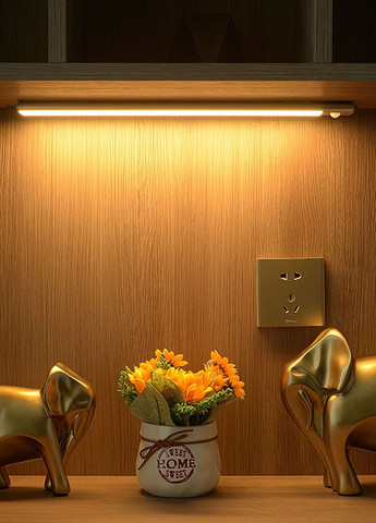 Світлодіодна лампа з акумулятором / led світильник з датчиком руху для кухні, ванної кімнати 40см 8798 Білий 65866 OnePro (268128368)