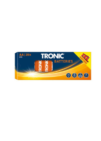 Щелочные батарейки Alkaline AA LR6 1.5V, 20 шт Tronic (257012070)