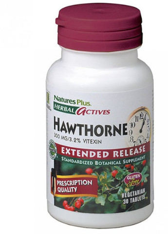 Nature's Plus Herbal Actives, Hawthorne 300 mg 30 Tabs Natures Plus (256723186)