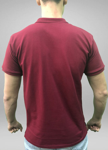 Бордовая футболка-футболка-поло m495/1-43 серая для мужчин Malta однотонная