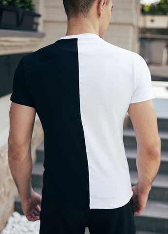 Черная футболка segmentation черно-белый Pobedov