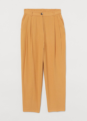 Горчичные кэжуал летние брюки H&M