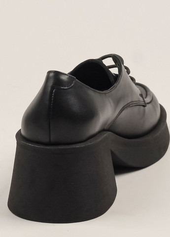 Туфли женские на каблуке черные кожа Guero