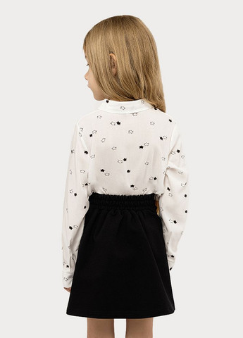 Блуза довгий рукав для дівчинки колір білий ЦБ-00222558 Mevis (260355857)