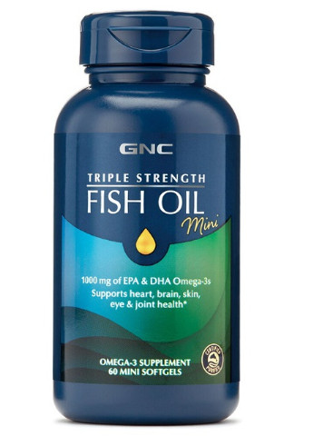 Triple Strength Fish Oil Mini 60 Caps GNC (256720320)