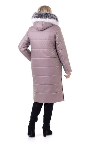 Бежева зимня зимова жіноча куртка великого розміру SK