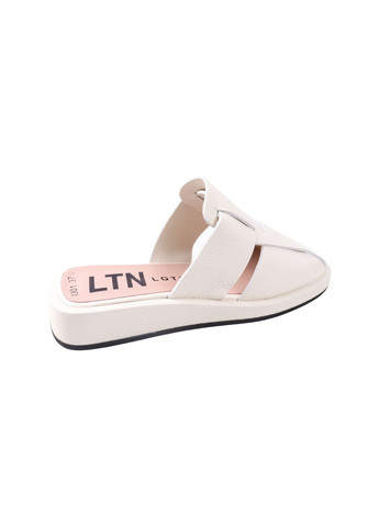 Шльопанці жіночі молочні натуральна шкіра Lottini 222-23LSHC (258814167)