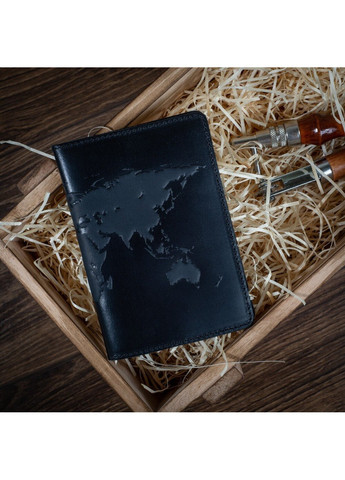 Кожаная обложка на паспорт HiArt PC-01 Shabby Olive World Map Оливковый Hi Art (268371548)