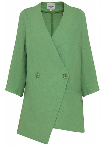 Зеленый женский пиджак s20-12025-522 Finn Flare однотонный - летний