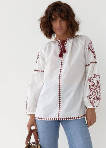 Блузка вишиванка Ідеальна біла No Brand (261762443)