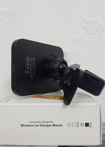Магнітний автотримач із бездротовою зарядкою Premium MagSafe Car Charger для iPhone 12 | 13 | 14 Чорний Brend (261338336)