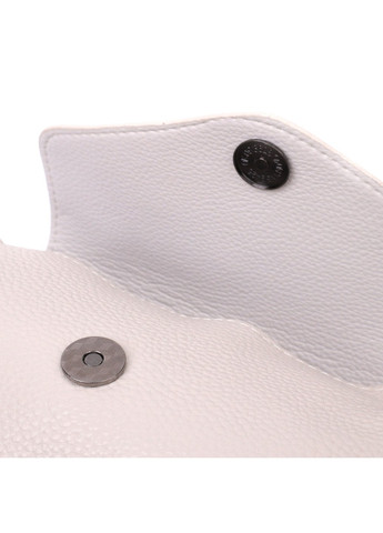 Кожаная женская сумка с треугольным клапаном 22255 Белая Vintage (276457652)