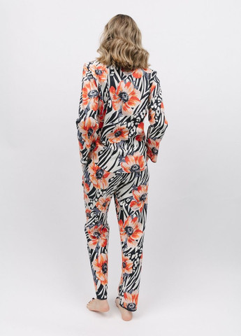 Комбинированная всесезон женская пижама 9771-9772 кофта + брюки Cyberjammies Nicole