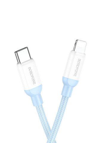 USB кабель BX68 Type-C - Lightning 2.4A 20W PD 2 м колір синій ЦБ-00204664 Borofone (259465031)