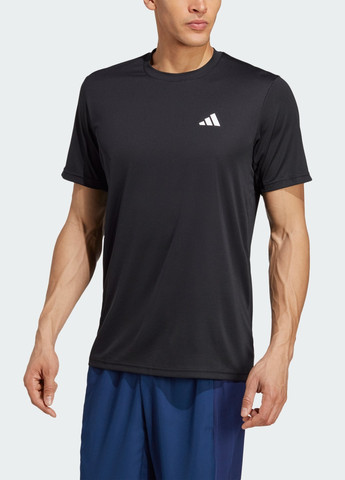 Чорна футболка для тренувань train essentials adidas