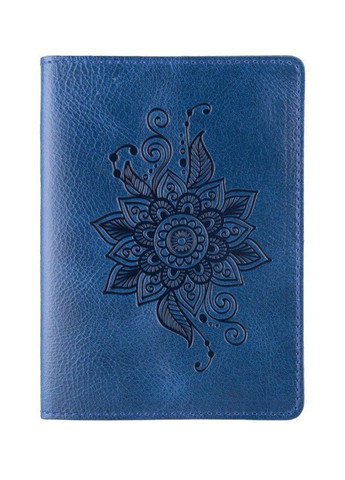 Кожаная синяя обложка на паспорт HiArt PC-01-C19-4026-T006 Синий Hi Art (268371280)