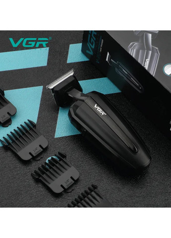 Машинка для стрижки волосся акумуляторна Чорна VGR v-952 (260359449)