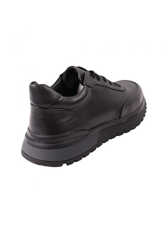Черные кроссовки мужские черные натуральная кожа Brooman 971-23DTS