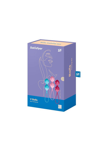 Вагінальні кульки V Balls (3 пари), діаметр 3,4см, маса 79-121-150г, монолітні Satisfyer (259751540)