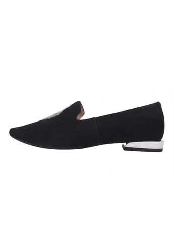 Туфли на низком ходу женские натуральная замша, цвет черный Lady Marcia
