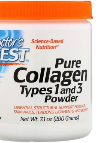 Pure Collagen, Types 1 and 3 Powder, 7.1 oz 200 g /30 servings/ DRB-00203 Doctor's Best (256719065)