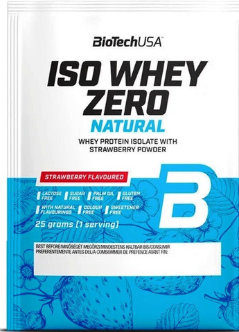 Iso Whey Zero Natural 25 g Strawberry Biotechusa (257252382)