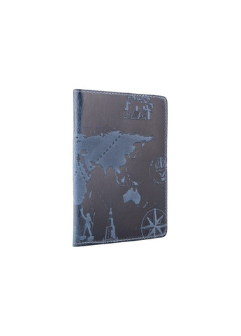 Кожаная обложка на паспорт HiArt PC-01 7 Wonders of the World голубая Голубой Hi Art (268371293)