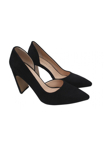 Туфлі на підборах жіночі Натуральна замша, колір чорний Lottini 163-20dt (257426027)