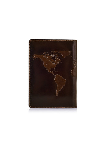 Кожаная обложка на паспорт HiArt PC-01 World Map оливковая Оливковый Hi Art (268371314)