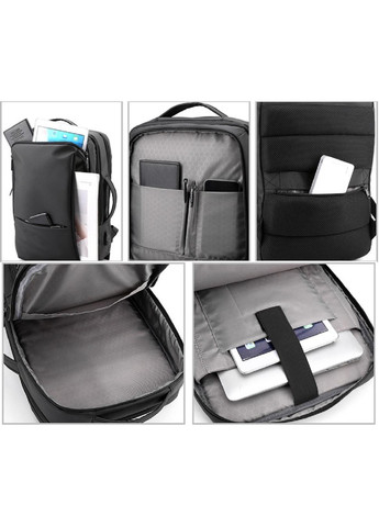 Большой текстильный черный рюкзак ANT02-2021-2A Confident (277963006)