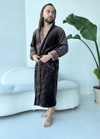 Теплый мужской халат с капюшоном Vakko (267431051)