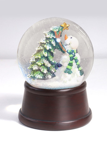 Снігова куля "Ялинка та сніговик", 10,5х10х11,5 см MVM (275646484)