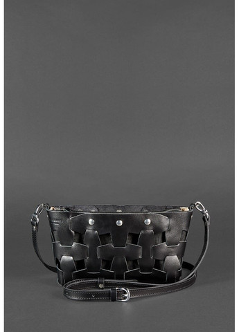 Шкіряна плетена жіноча сумка Пазл S бордова Krast BN-BAG-31-VIN BlankNote (277977875)