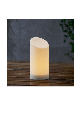 Світлодіодна блок-свічка, біла/внутрішня/зовнішня,16 см IKEA ädellövskog (264055969)