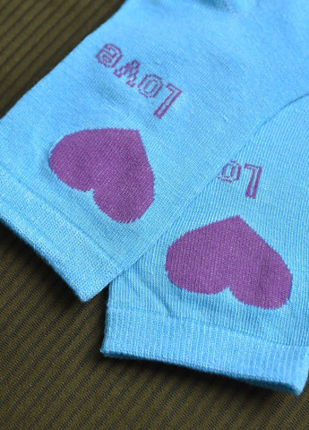 Шкарпетки для дівчинки бірюзового кольору з малюнком Let's Shop (269387571)