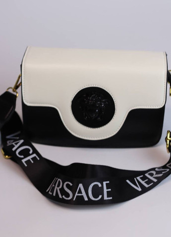 Сумка классическая с лого VERSACE black/white Vakko (260619475)