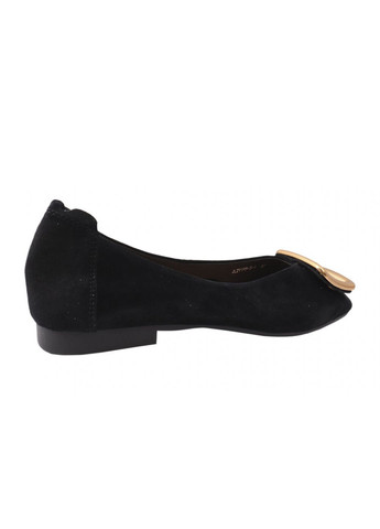 Туфлі жіночі з натуральної замші, на низькому ходу, чорні, Berkonty 357-21dtb (257429043)