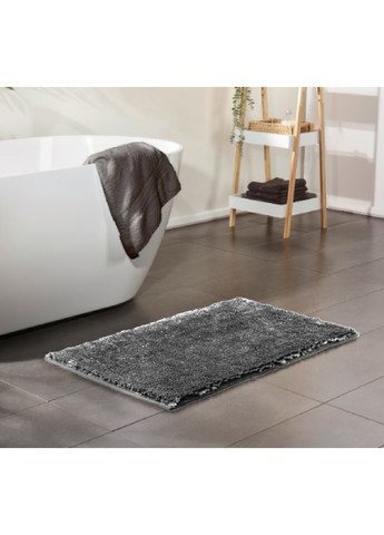 Прямоугольный коврик для ванной из микрофибры 60х100 см серый Home Ideas (276462083)