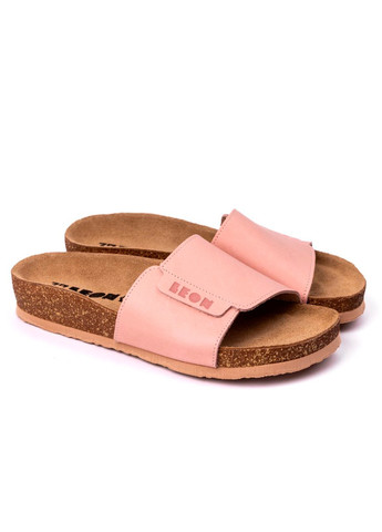 Розовые шлепанцы женские кожаные mia ii orlando, rose Leon