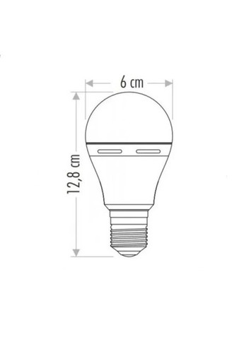 Светодиодная LED лампа с автоматическим переключением (12 Вт, с аккумулятором, 4 часа работы, 220 В, E27) - Белая China (258426270)