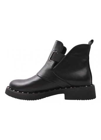 Черевики жіночі з еко шкіри, на низьких ходу, чорні, Gelsomino 1423-9/20DHC (257420129)