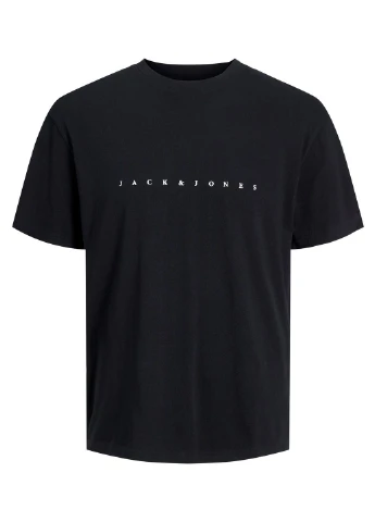Чорна футболка basic,чорний з принтом,jack&jones Jack & Jones
