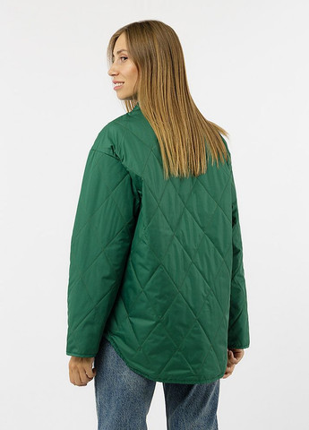 Зелена демісезонна куртка жіноча колір зелений цб-00227865 Qalinka